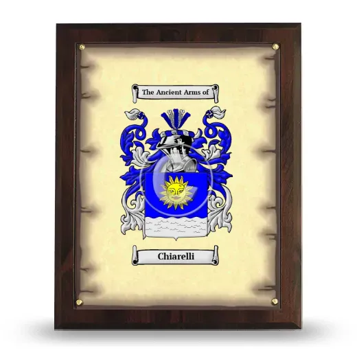 Chiarelli Coat of Arms Plaque
