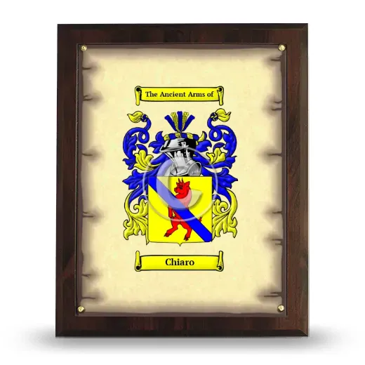 Chiaro Coat of Arms Plaque