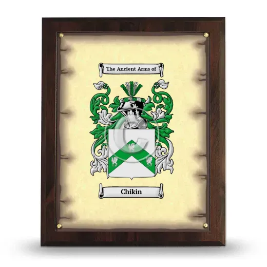Chikin Coat of Arms Plaque