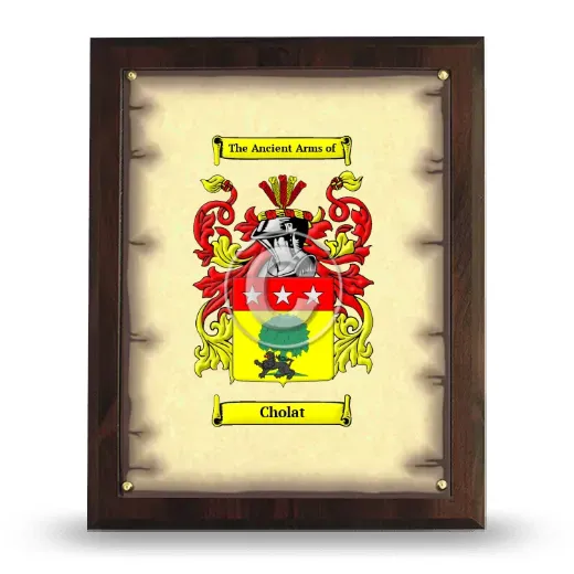 Cholat Coat of Arms Plaque