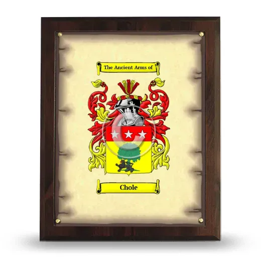 Chole Coat of Arms Plaque