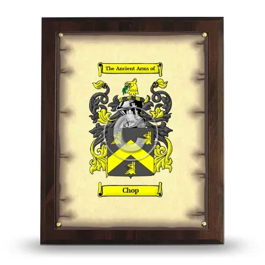 Chop Coat of Arms Plaque