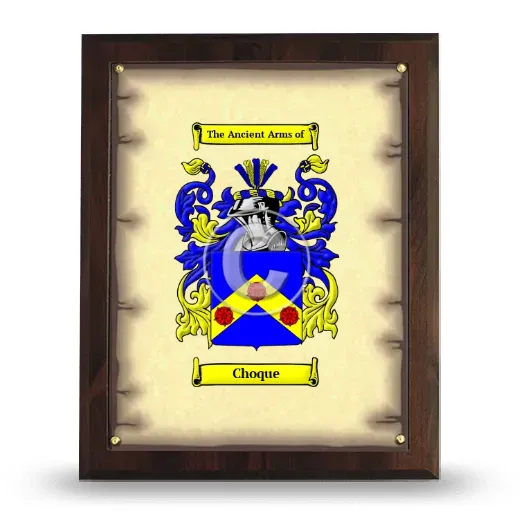 Choque Coat of Arms Plaque