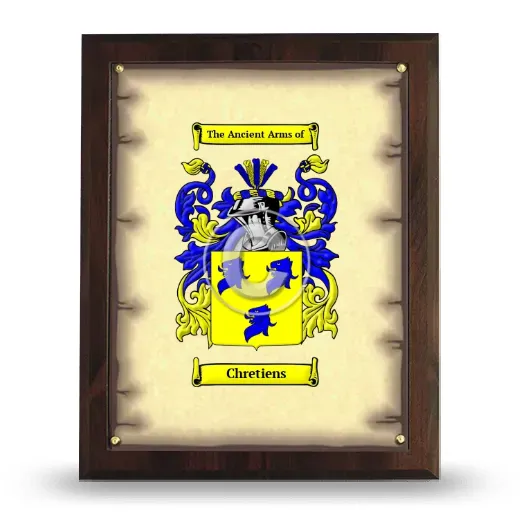 Chretiens Coat of Arms Plaque