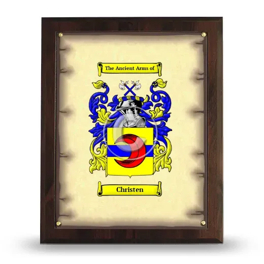 Christen Coat of Arms Plaque