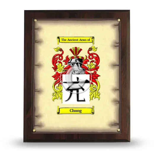 Chung Coat of Arms Plaque