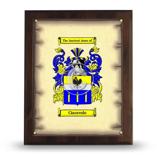 Ciaravolo Coat of Arms Plaque