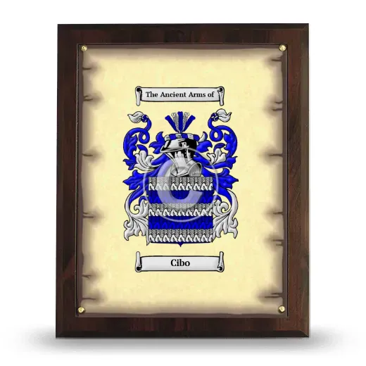 Cibo Coat of Arms Plaque