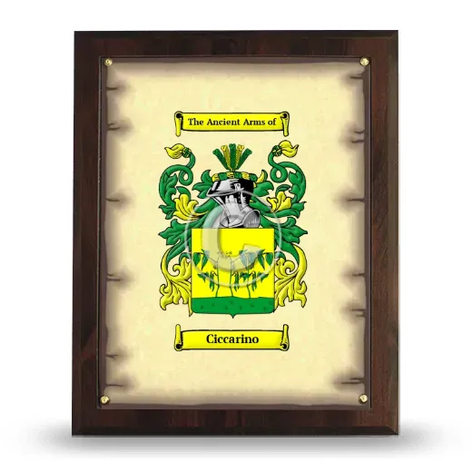 Ciccarino Coat of Arms Plaque