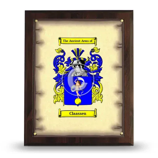Claassen Coat of Arms Plaque
