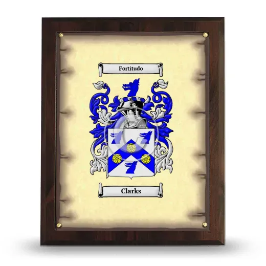 Clarks Coat of Arms Plaque