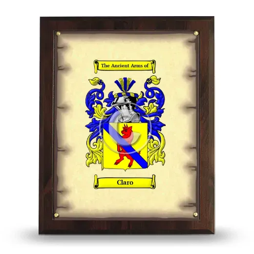 Claro Coat of Arms Plaque