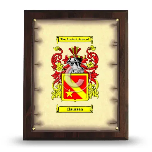 Claussen Coat of Arms Plaque