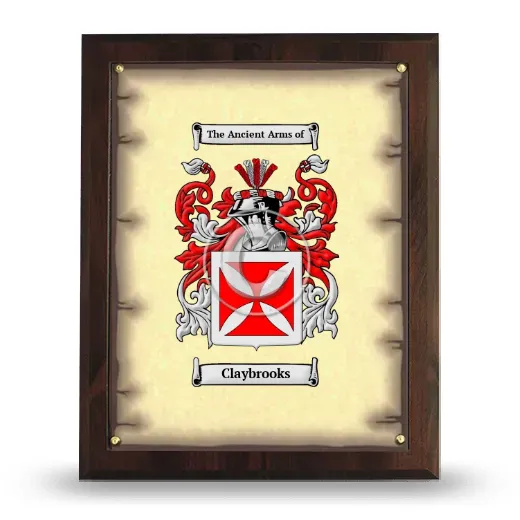 Claybrooks Coat of Arms Plaque