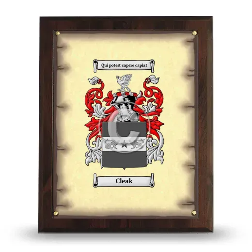 Cleak Coat of Arms Plaque