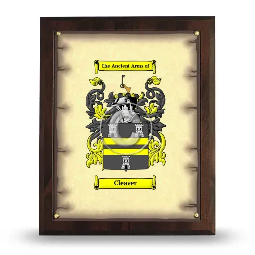 Cleaver Coat of Arms Plaque