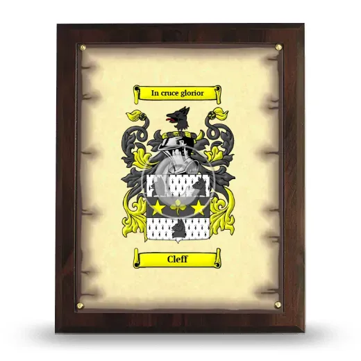 Cleff Coat of Arms Plaque