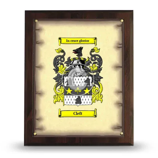 Cleft Coat of Arms Plaque
