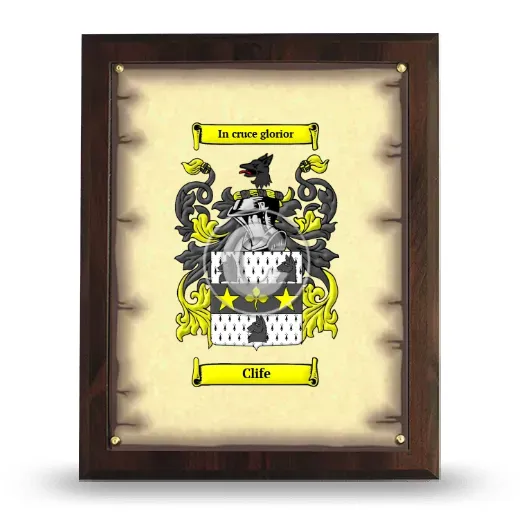 Clife Coat of Arms Plaque