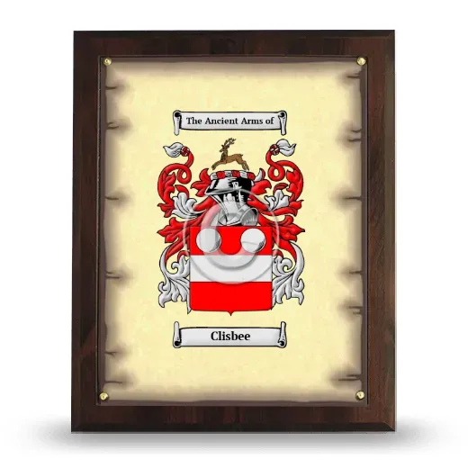 Clisbee Coat of Arms Plaque