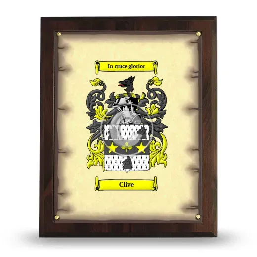 Clive Coat of Arms Plaque