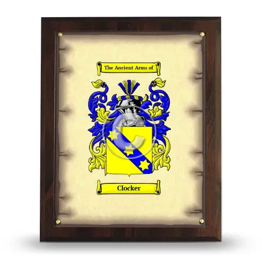 Clocker Coat of Arms Plaque