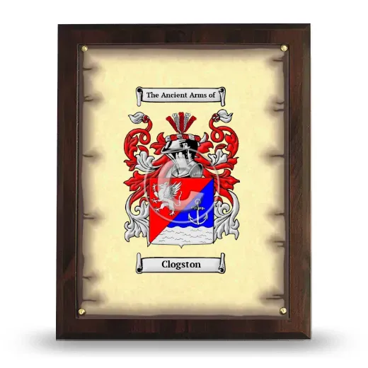 Clogston Coat of Arms Plaque