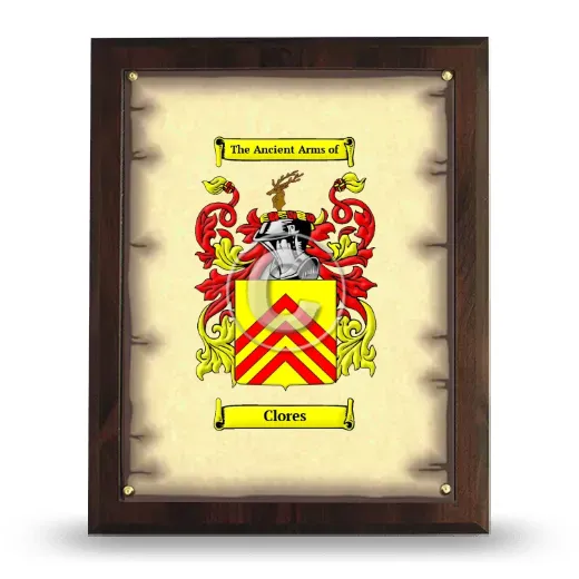 Clores Coat of Arms Plaque