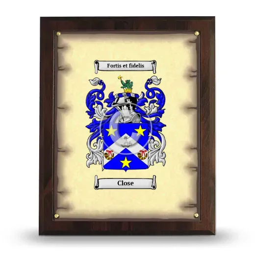 Close Coat of Arms Plaque