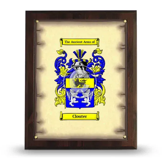 Clouter Coat of Arms Plaque