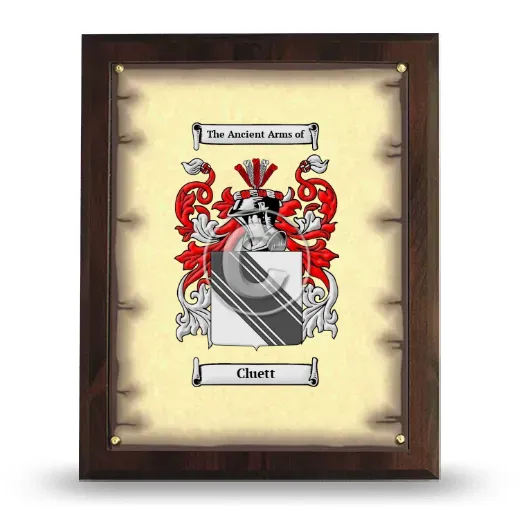 Cluett Coat of Arms Plaque