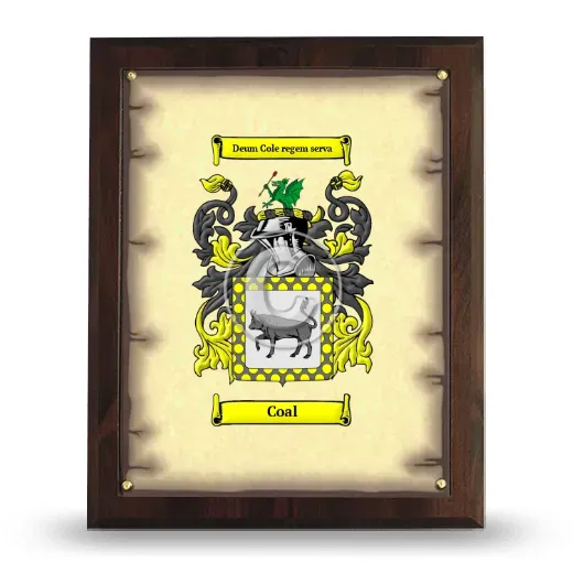 Coal Coat of Arms Plaque