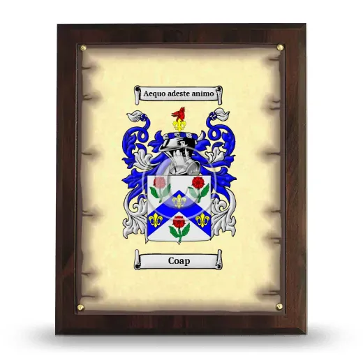 Coap Coat of Arms Plaque