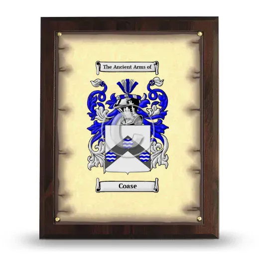 Coase Coat of Arms Plaque