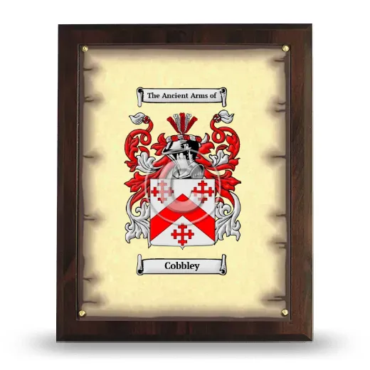 Cobbley Coat of Arms Plaque