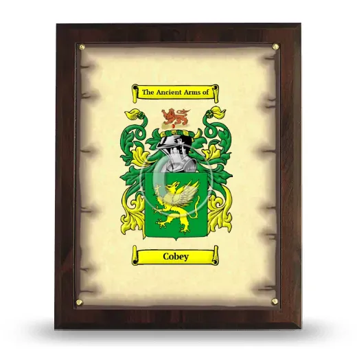 Cobey Coat of Arms Plaque