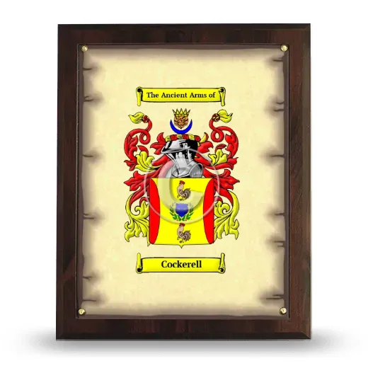 Cockerell Coat of Arms Plaque