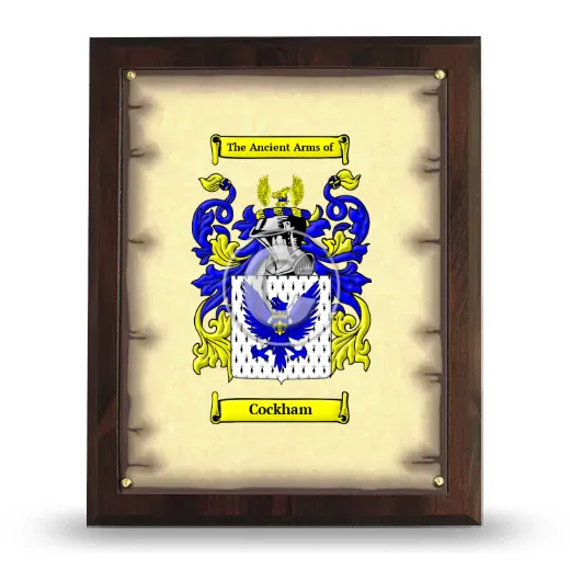 Cockham Coat of Arms Plaque