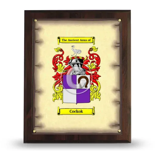 Cockok Coat of Arms Plaque
