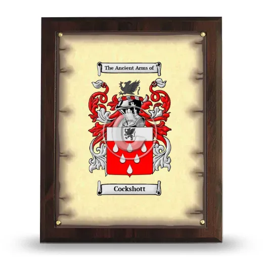Cockshott Coat of Arms Plaque