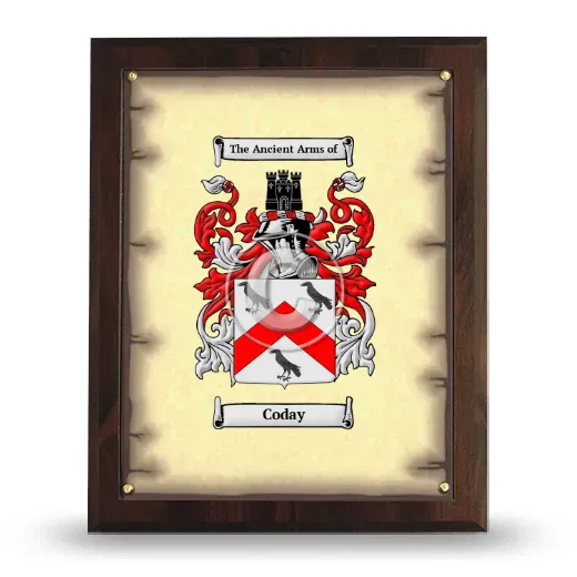 Coday Coat of Arms Plaque