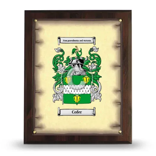 Cofer Coat of Arms Plaque