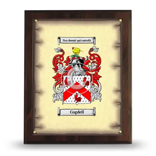 Cogdell Coat of Arms Plaque