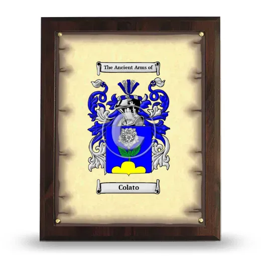 Colato Coat of Arms Plaque