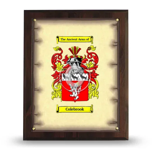Colebrook Coat of Arms Plaque