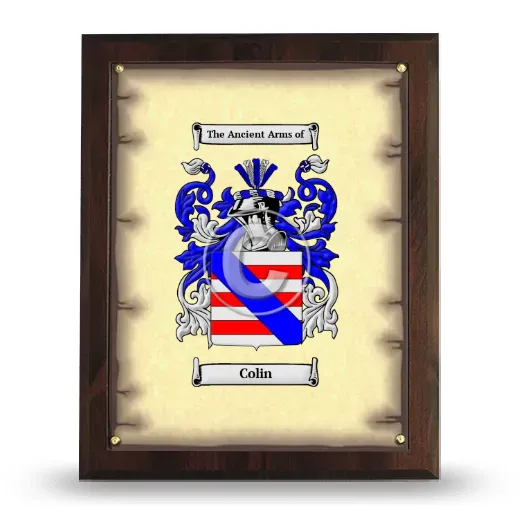 Colin Coat of Arms Plaque