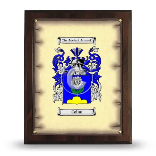 Colini Coat of Arms Plaque