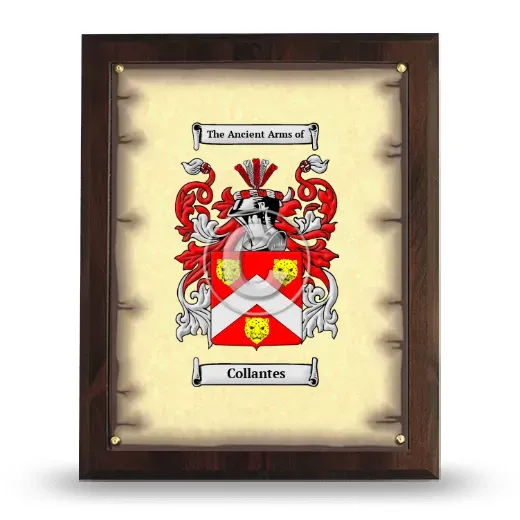 Collantes Coat of Arms Plaque