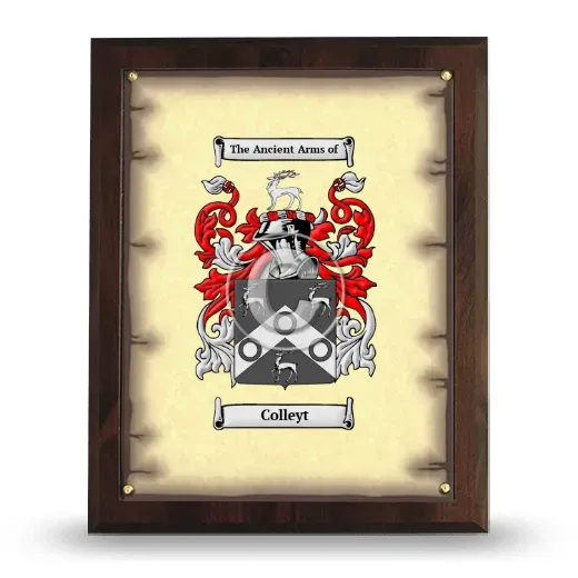Colleyt Coat of Arms Plaque