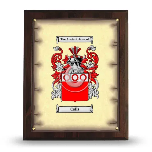 Colls Coat of Arms Plaque